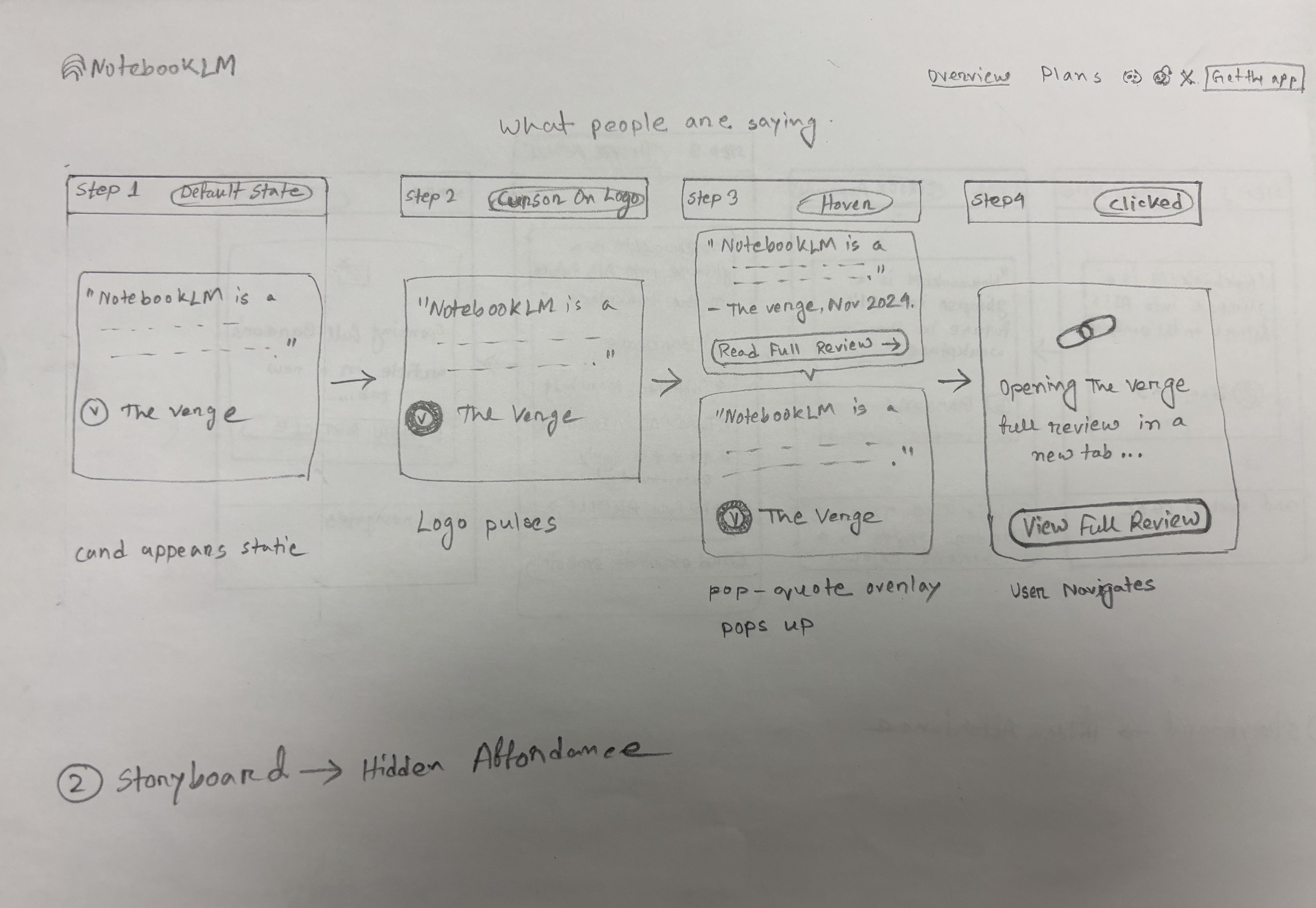 Hidden affordance redesign sketch 1
