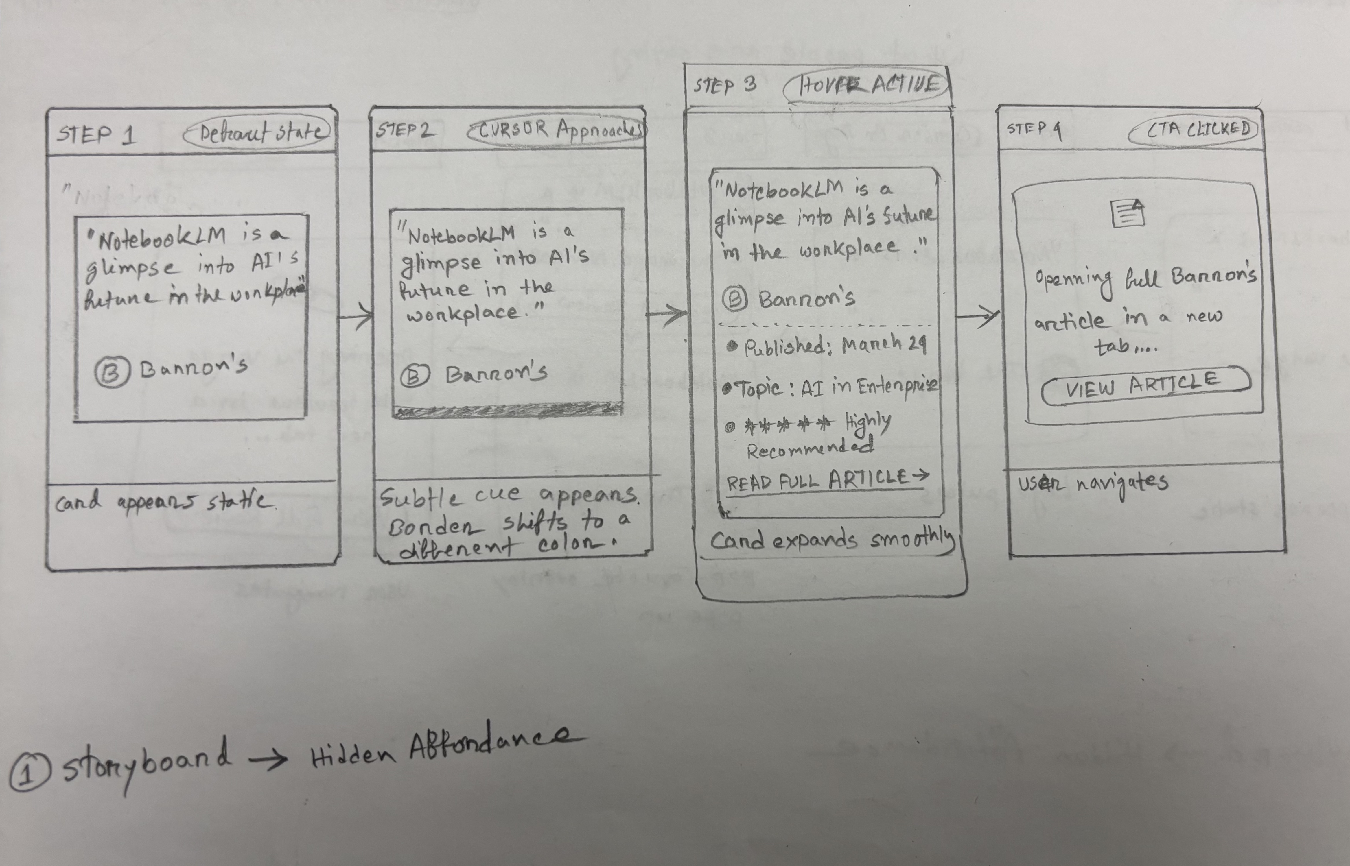 Hidden affordance redesign sketch 2